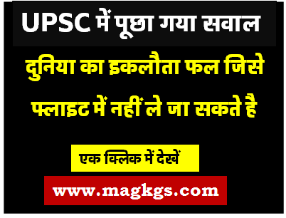 UPSC में पूछा गया सवाल - दुनिया का इकलौता फल जिसे फ्लाइट में नहीं ले जा सकते है