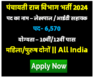 Bihar Lekhpal Bharti 2024 | पंचायती राज विभाग में लेखपाल की निकली सरकारी भर्ती 2024