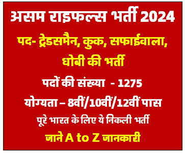Assam Rifles New Vacancy 2024 | Big News Assam Rifles Bharti 2024